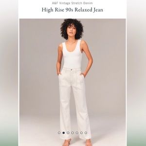 Abercrombie High Rise White Jeans